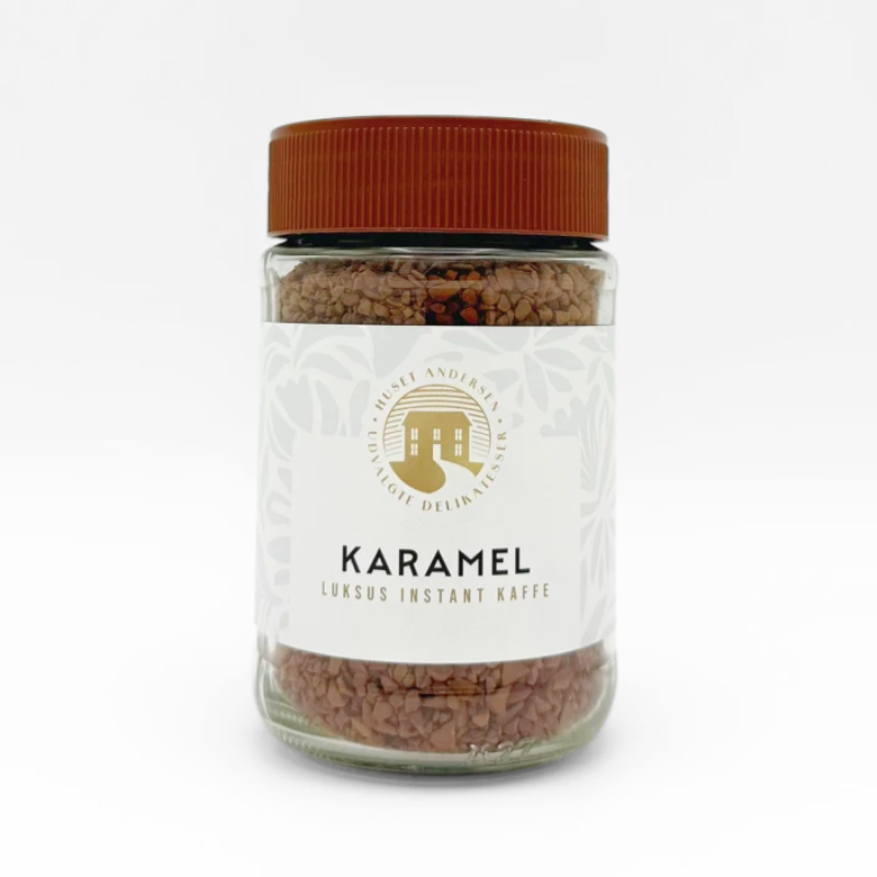 Karamel Instant Kaffe 50 g fra Huset Andersen med karamelsmag