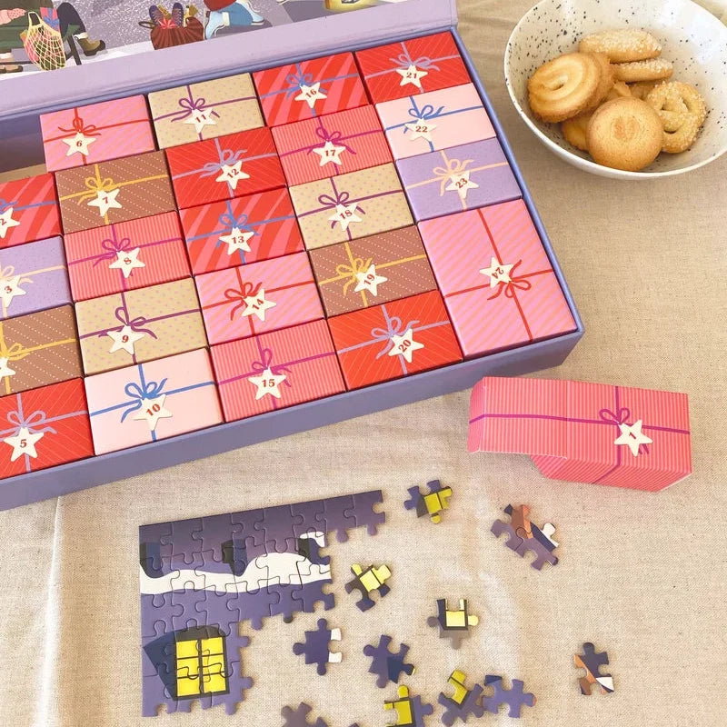 Genbrugelig ViSSEVASSE julekalender med puslespil