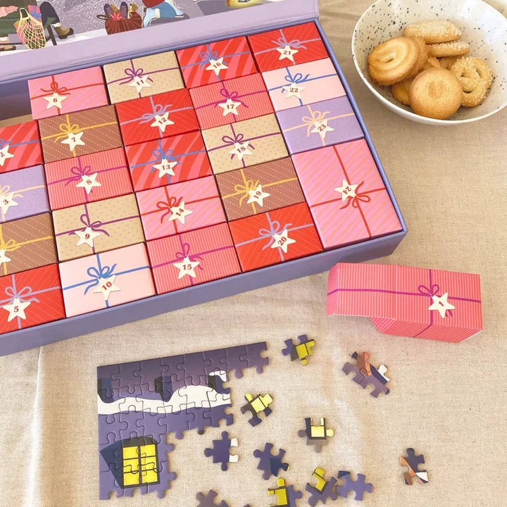 Genbrugelig ViSSEVASSE julekalender med puslespil