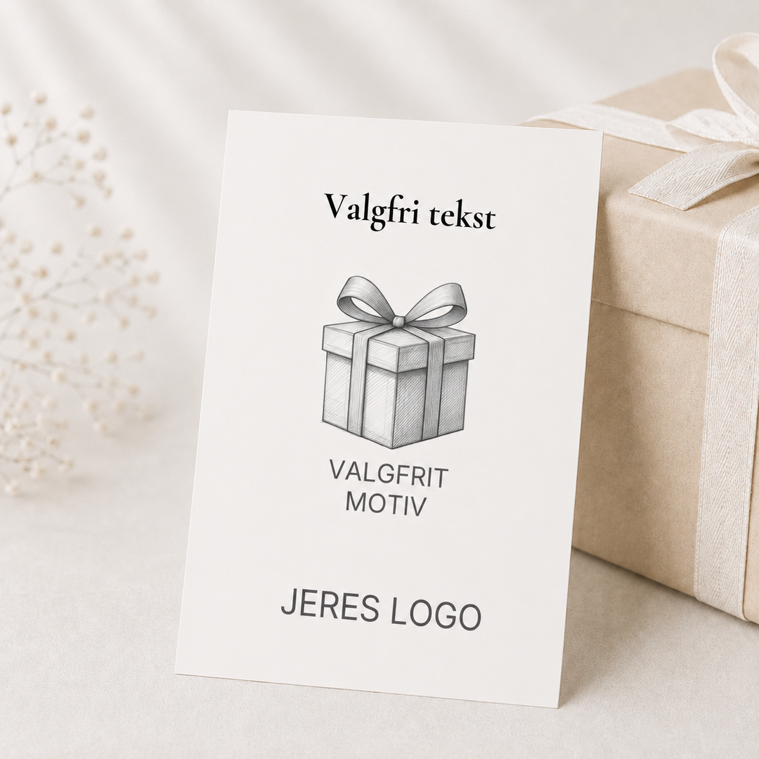 Chokoladehimlen kort - Firmakort med eget logo