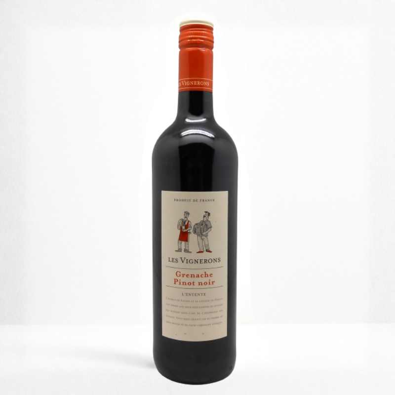 Les Vignerons Grenache Pinot Noir fransk rødvin 75 cl 13,5% vol.