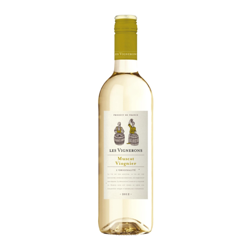Les Vignerons Muscat Viognier fransk hvidvin 75 cl