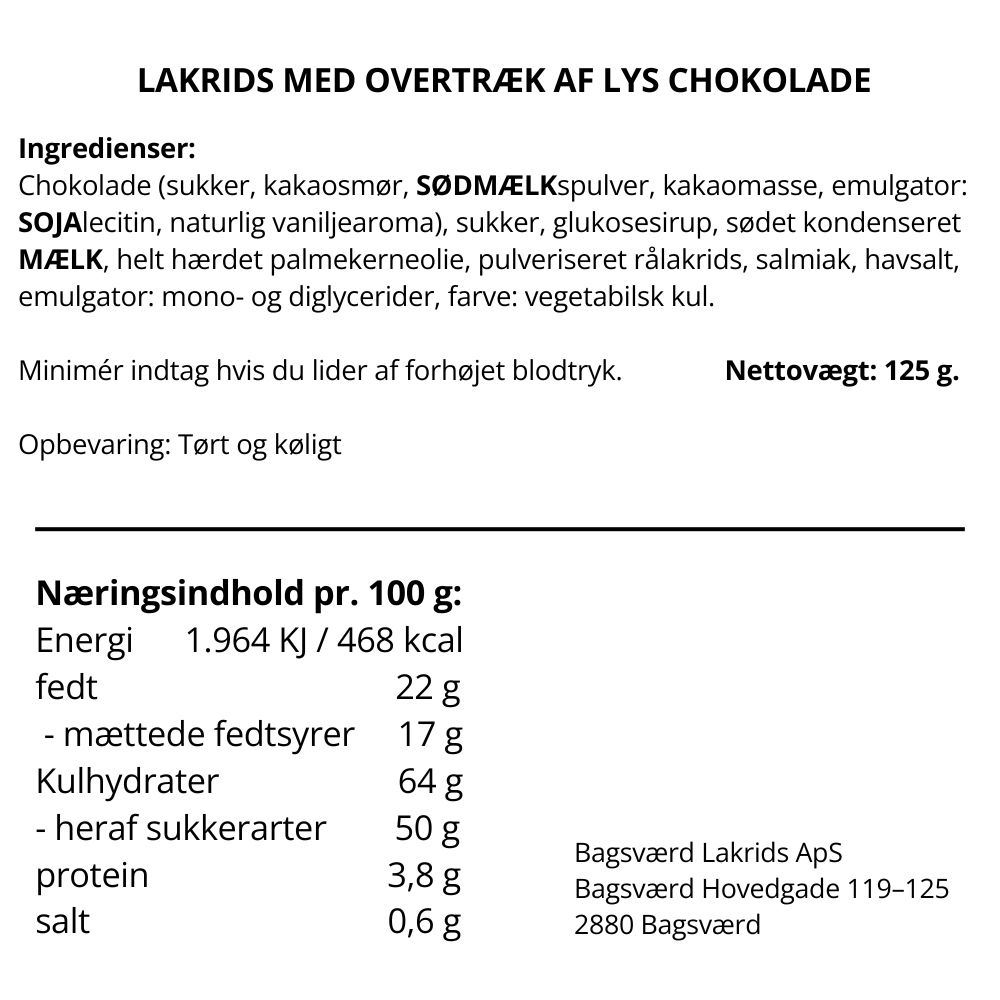 Bagsværd Lakrids Lys Symfoni Æske 130 g fra Bagsværd Lakrids – produktfoto 3