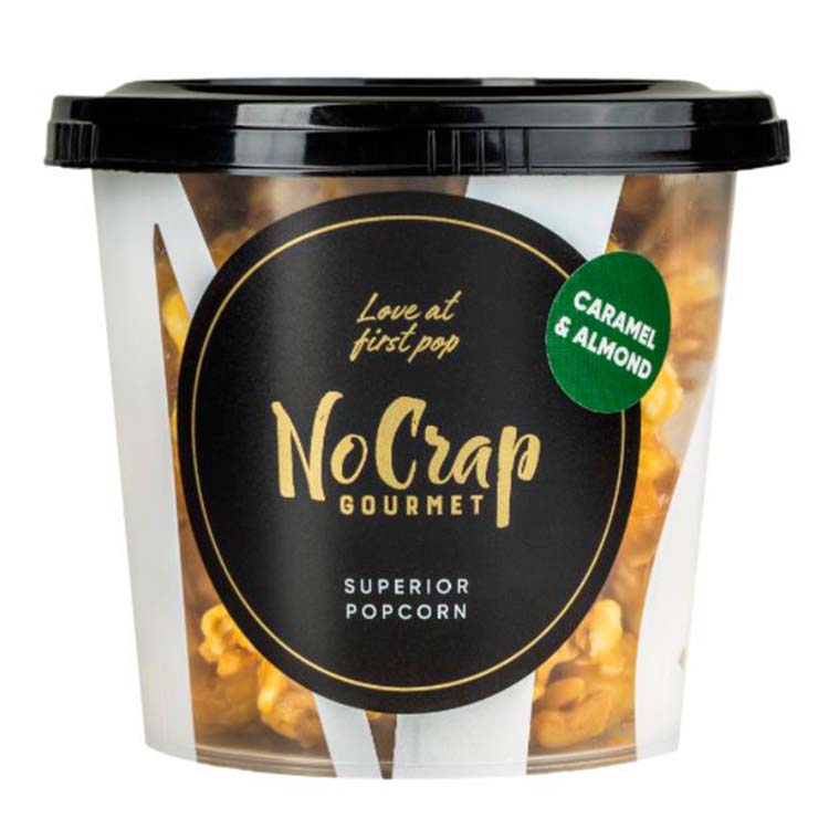 No Crap popcorn med mandel og karamel
