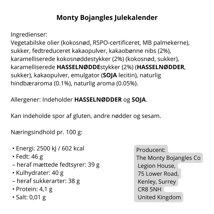 Monty Bojangles vegansk chokoladetrøffel-julekalender – visning 3