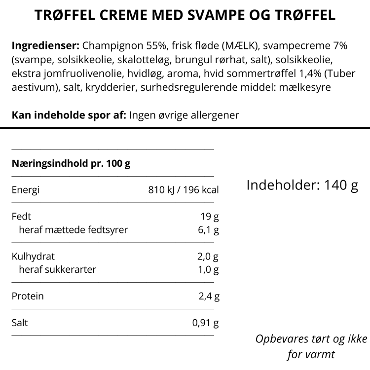 Trøffelcreme med hvid sommertrøffel
