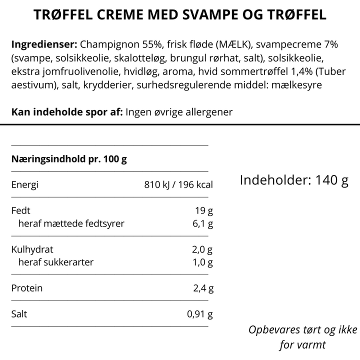 Trøffelcreme med hvid sommertrøffel