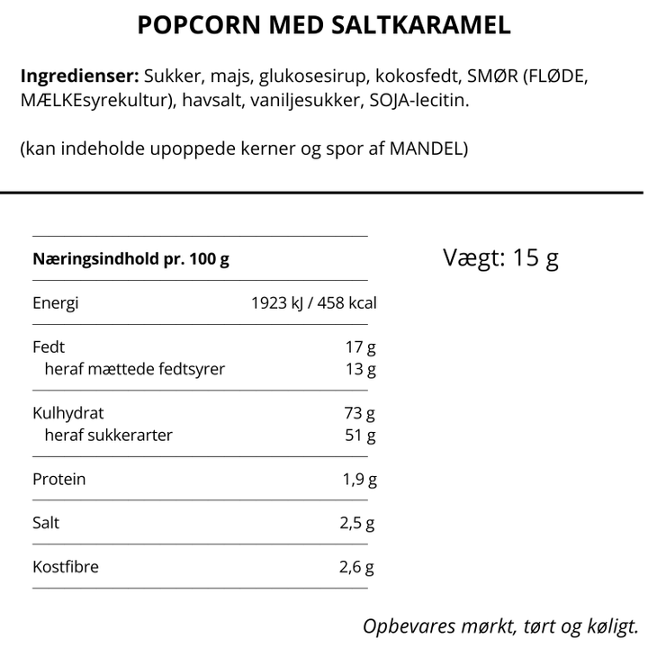 No Crap popcorn med saltkaramel enkeltportion