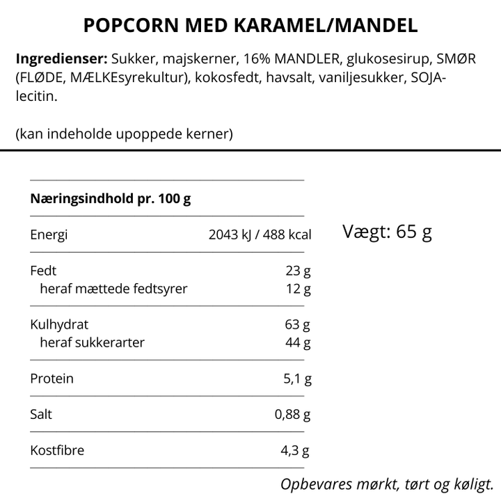 Pose med No Crap mandel og karamelpopcorn
