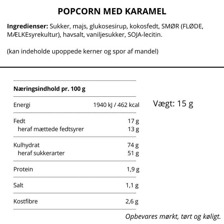 No Crap popcorn med karamel enkeltportion