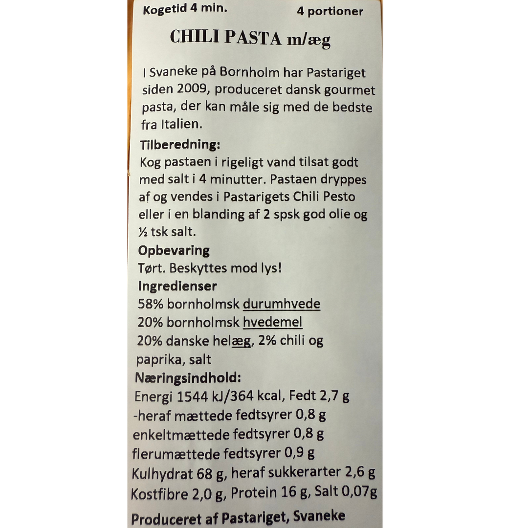 Pastariget gourmetpasta med chili