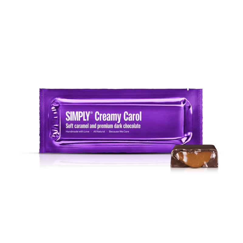 Chokoladebar med karamel Creamy Carol fra Simply Chocolate 40 g fra Chokoladehimlen