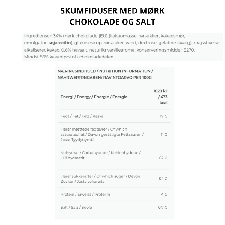 The Mallows skumfiduser med mørk chokolade