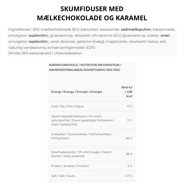 The Mallows skumfiduser med saltkaramel