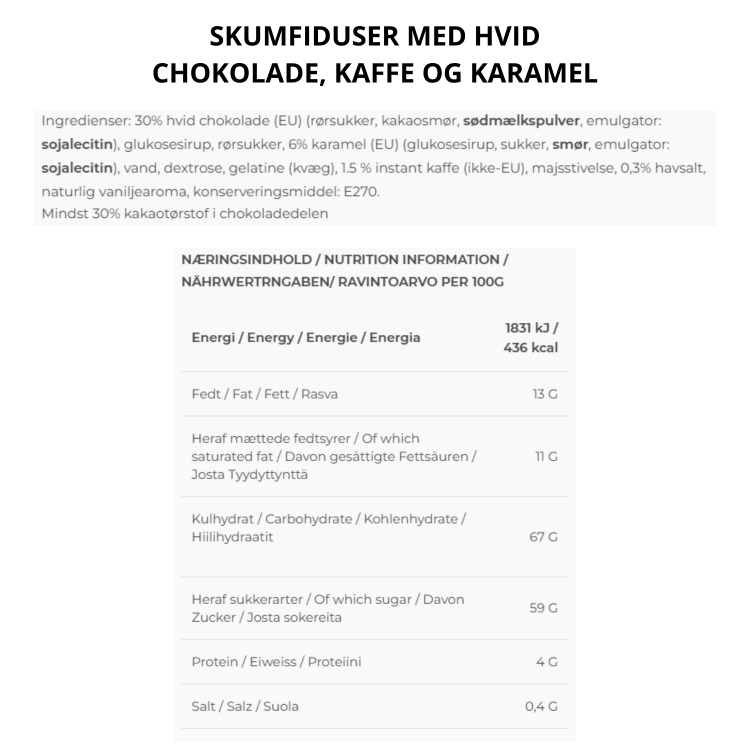 The Mallows skumfiduser med hvid chokolade