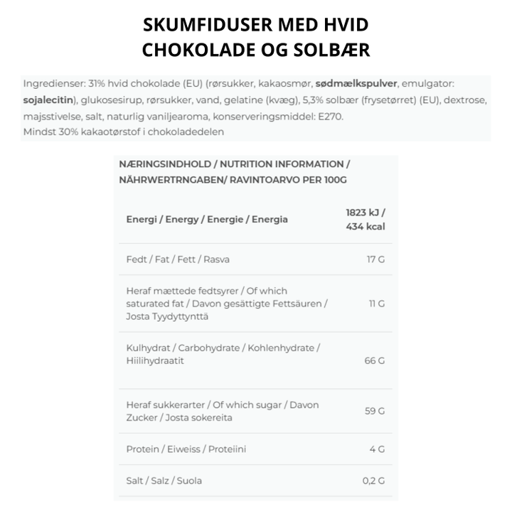 The Mallows skumfiduser med hvid chokolade