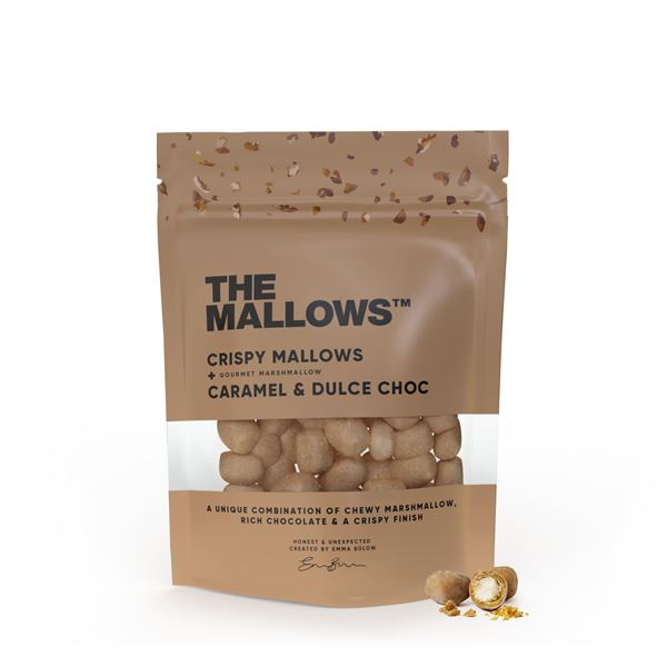 Crispy Mallows - Skumfiduser med karamel &amp; Dulce Chokolade 90 g fra Chokoladehimlen