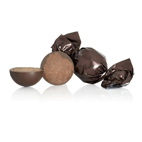 Fyldte chokoladekugler mørk chokolade med Mint - Mørkebrun 1 kg fra Chokoladehimlen