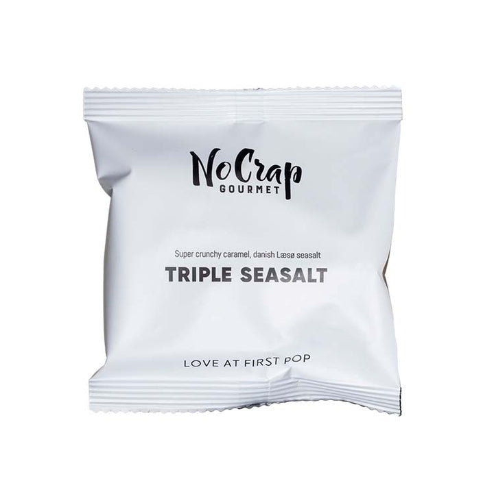 No Crap saltkaramel popcorn i flowpack
