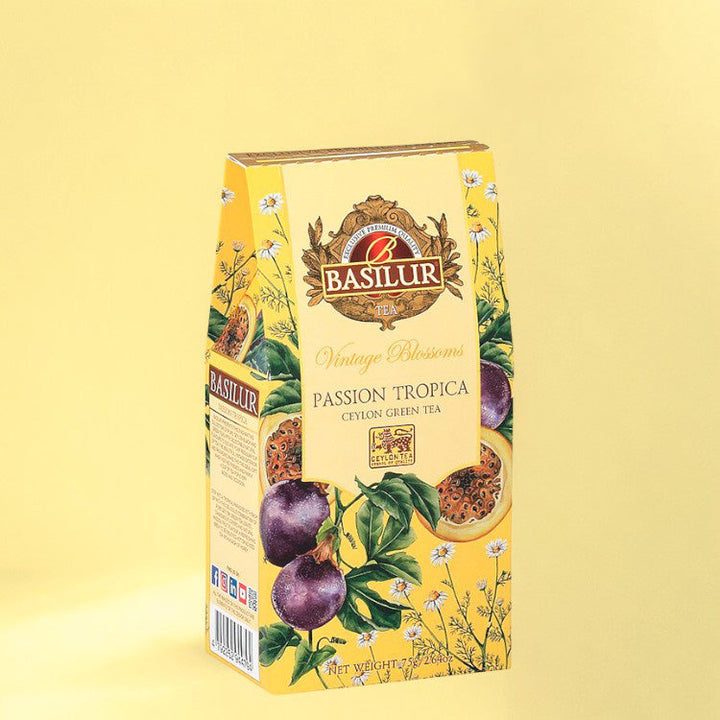 Basilur Passion Tropica te i dekorativ blomsteræske