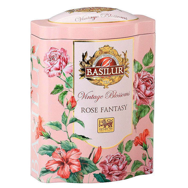 Vintage Blossoms Rose Fantasy tedåse fra Basilur