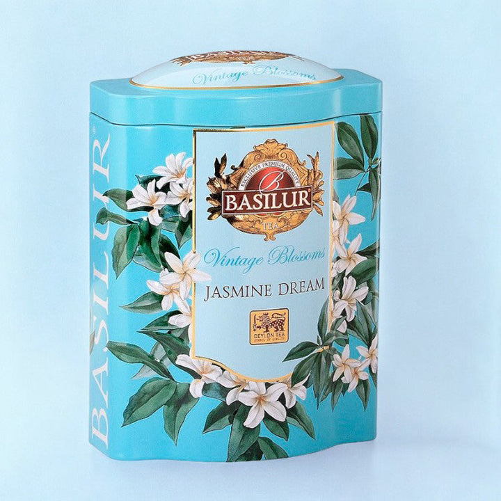 Basilur Jasmine te i dekorativ blomsterdåse