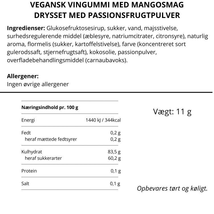 Wally &amp; Whiz vingummi med mango