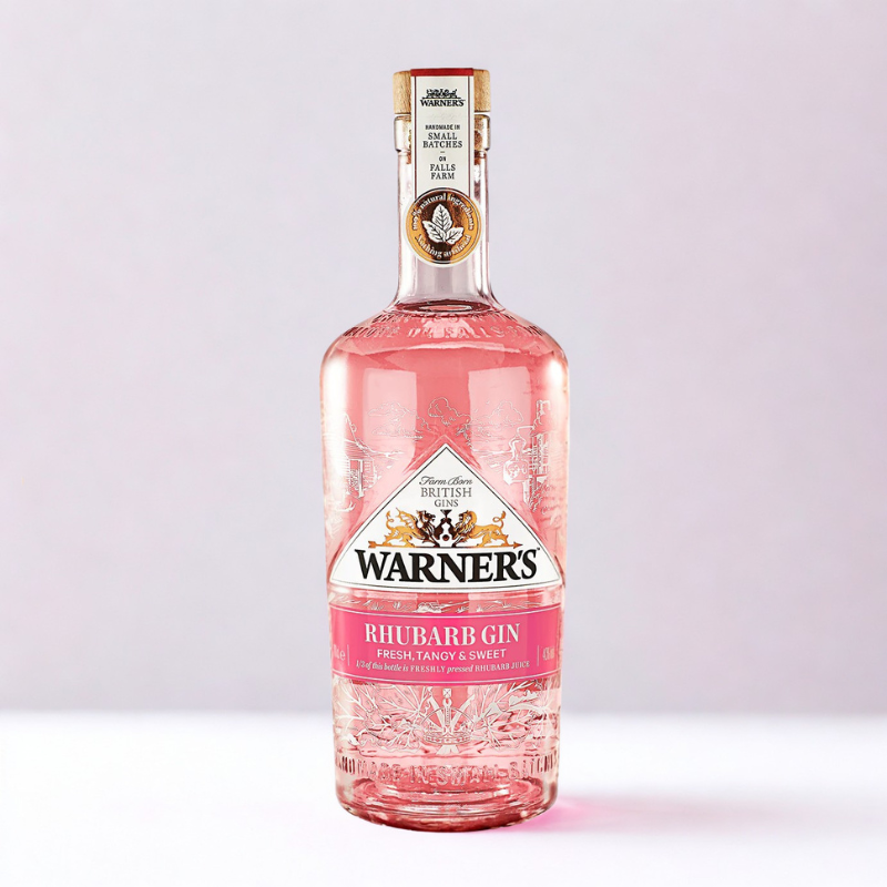 Warner’s Rhubarb Gin britisk rabarbergin 70 cl 40% vol.