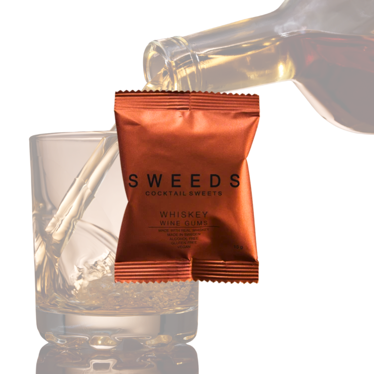 Alkoholfri cocktailvingummi med whiskysmag 15 g