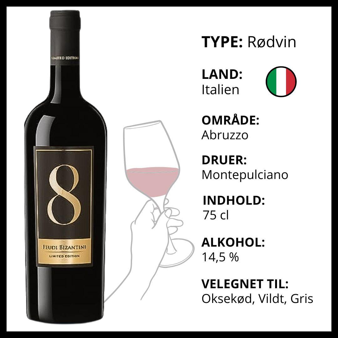Feudo Bizantini 8 Limited Edition – Rødvin – produktvisning 2