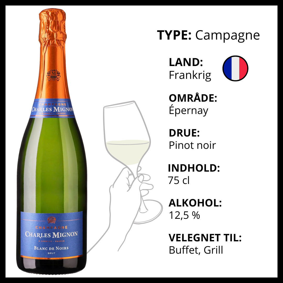 Charles Mignon Blanc de Noirs Brut – Champagne – produktvisning 2