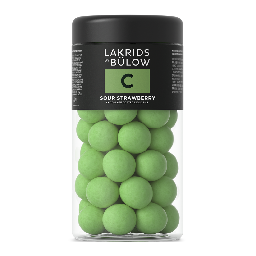 C - Sour Strawberry Regular Lakrids by Bülow 270 g fra Lakrids by Bülow