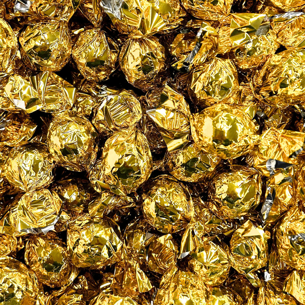 Chokoladekugler med nougat og smag af karamel - 1 kg storkøb