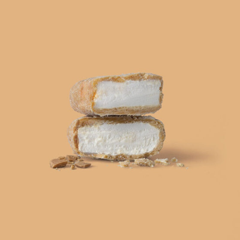 Snit gennem The Mallows Golden Caramel med hvid chokolade
