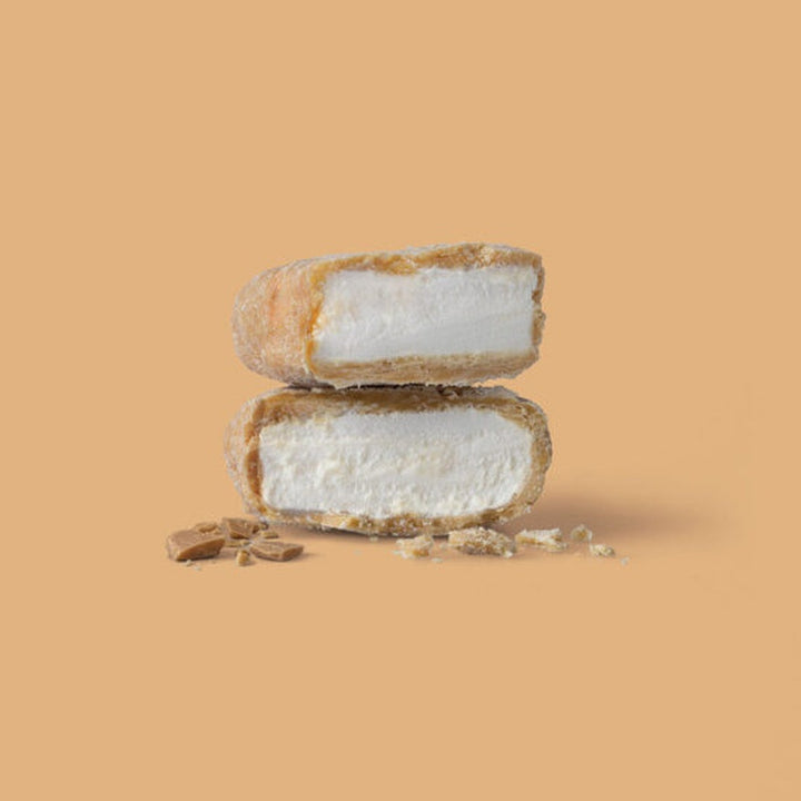 Snit gennem The Mallows Golden Caramel med hvid chokolade