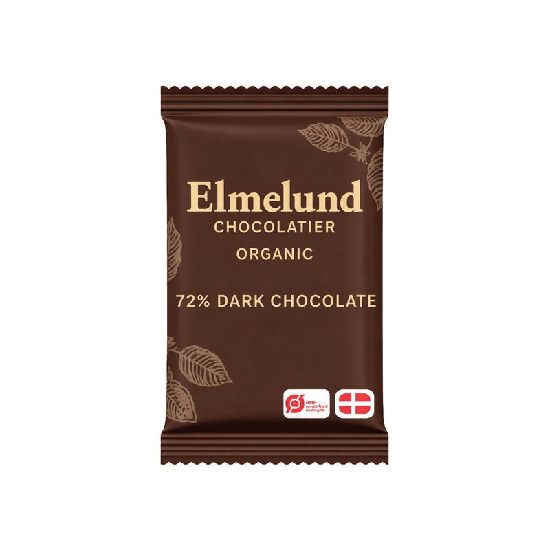Elmelund 72 % mørk chokolade i mini - enkeltindpakket 5 g