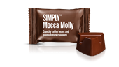 Chokolade Bites med med kaffe - Mocca Molly fra Simply Chocolate flowpack 10 g