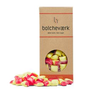 Bolcheværk Rabarber & Vanilje Sukkerfri Bolcher 100 g