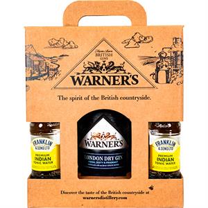 Gin Gaveæske Warner\'s London Dry & 4 x Indian Tonic   